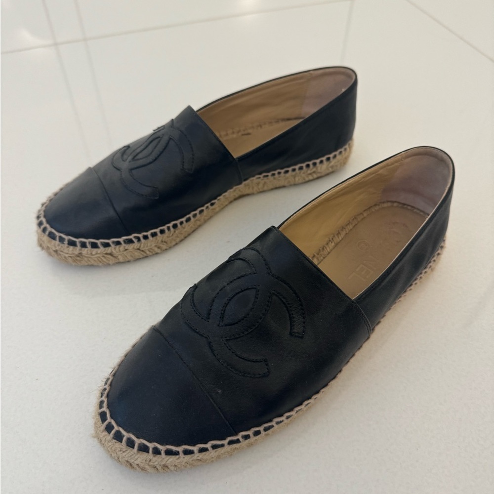 Chanel Espadrilles - Black Lambskin